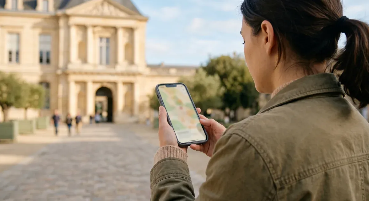 Présentation d’une sortie culturelle sur un smartphone